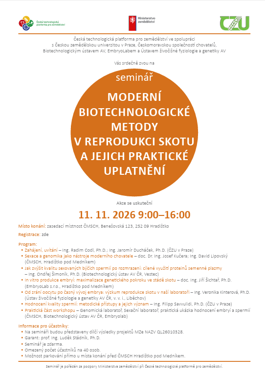 Moderní biootechnologie 11.11.2026